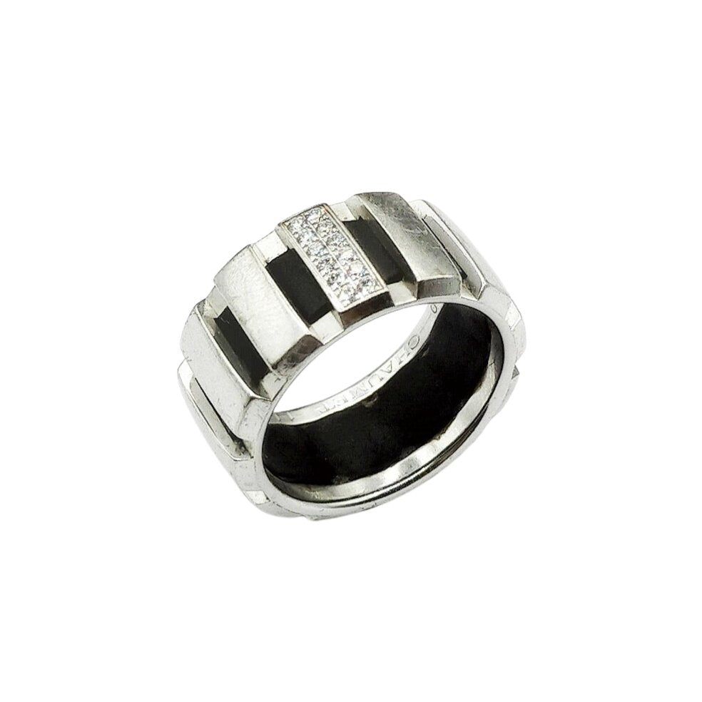 Bague Bandeau CHAUMET "Class One" en or blanc et diamants - Castafiore