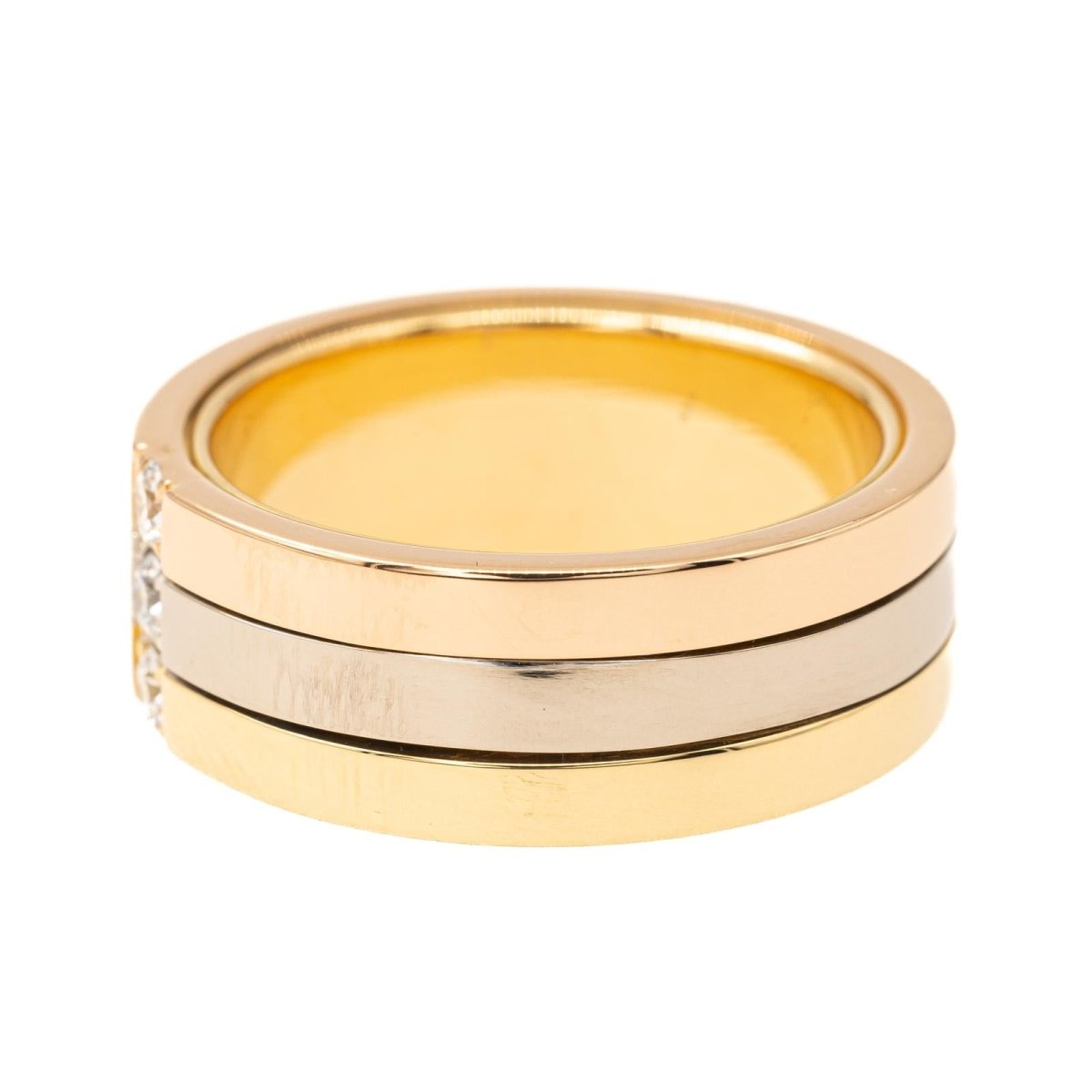 Bague Bandeau en 3 ors et diamants - Castafiore