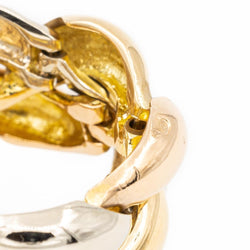 Bague Bandeau en 3 ors tressés - Castafiore