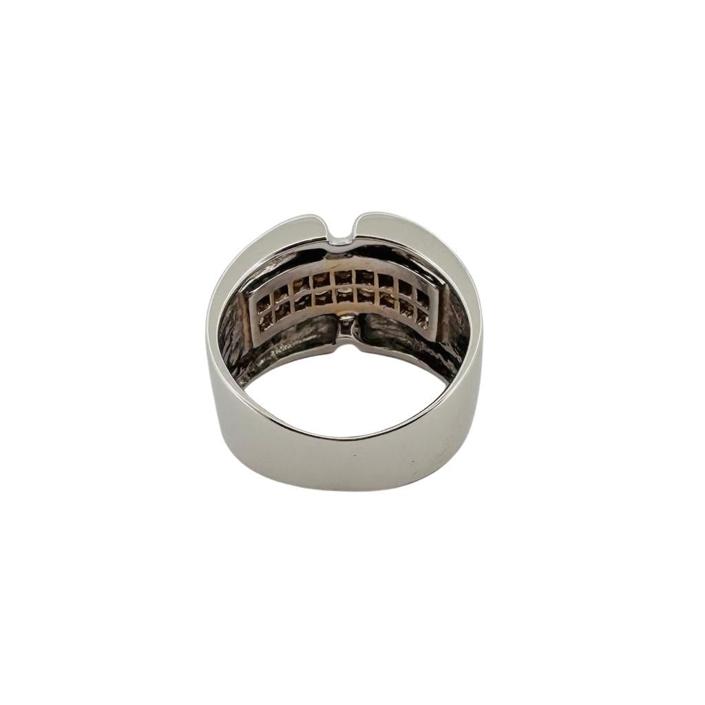 Bague Bandeau en or blanc et diamants - Castafiore
