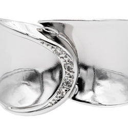 Bague Bandeau en or blanc et diamants - Castafiore