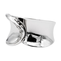 Bague Bandeau en or blanc et diamants - Castafiore