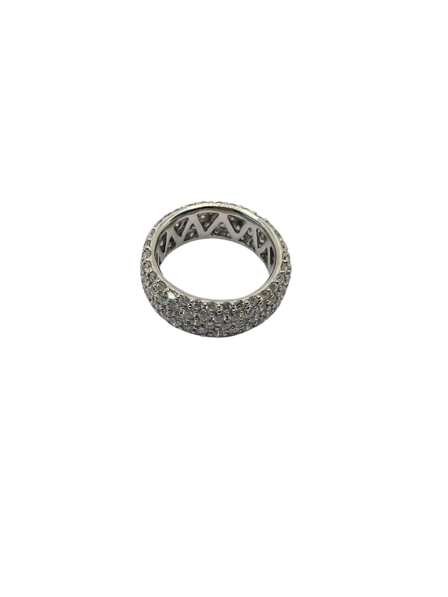 Bague Bandeau en or blanc et diamants - Castafiore