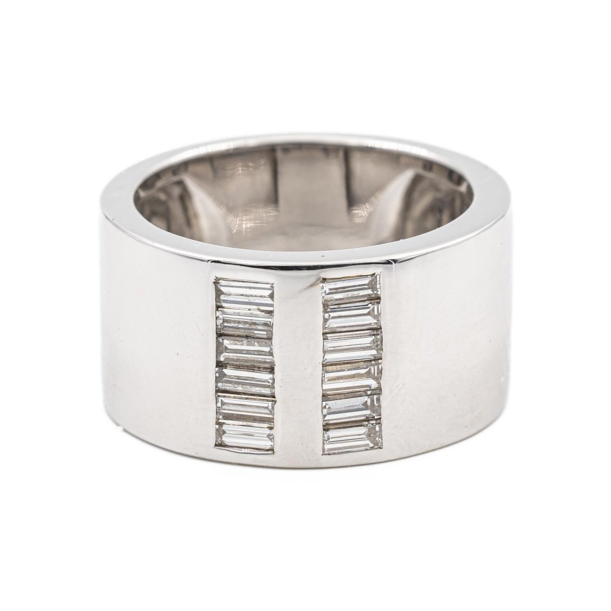 Bague Bandeau en or blanc et diamants - Castafiore