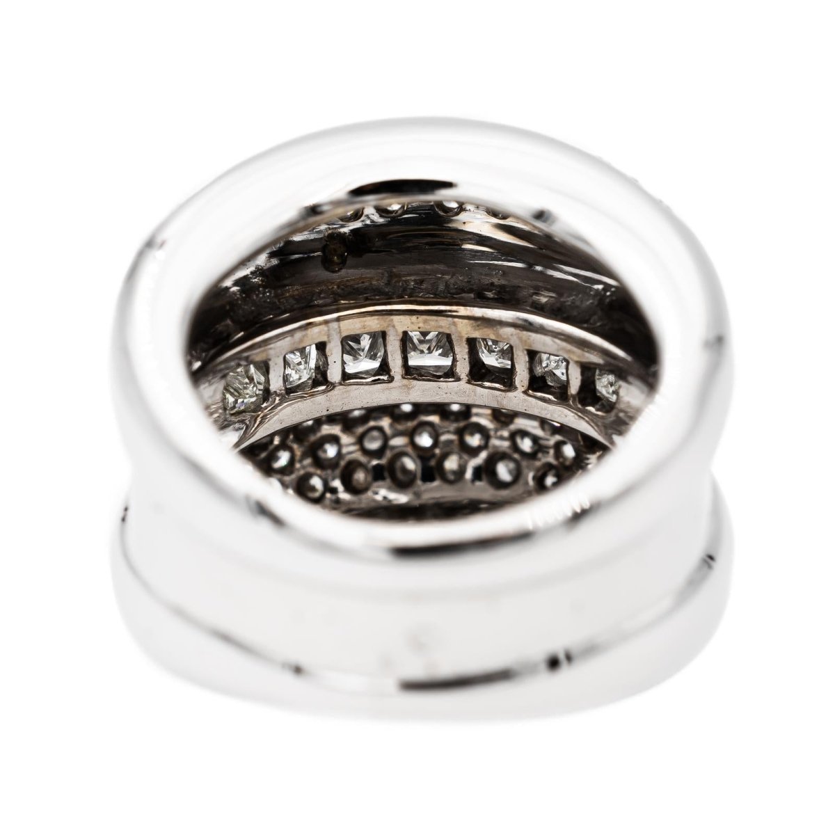 Bague Bandeau en or blanc et diamants - Castafiore