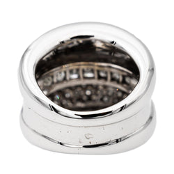 Bague Bandeau en or blanc et diamants - Castafiore