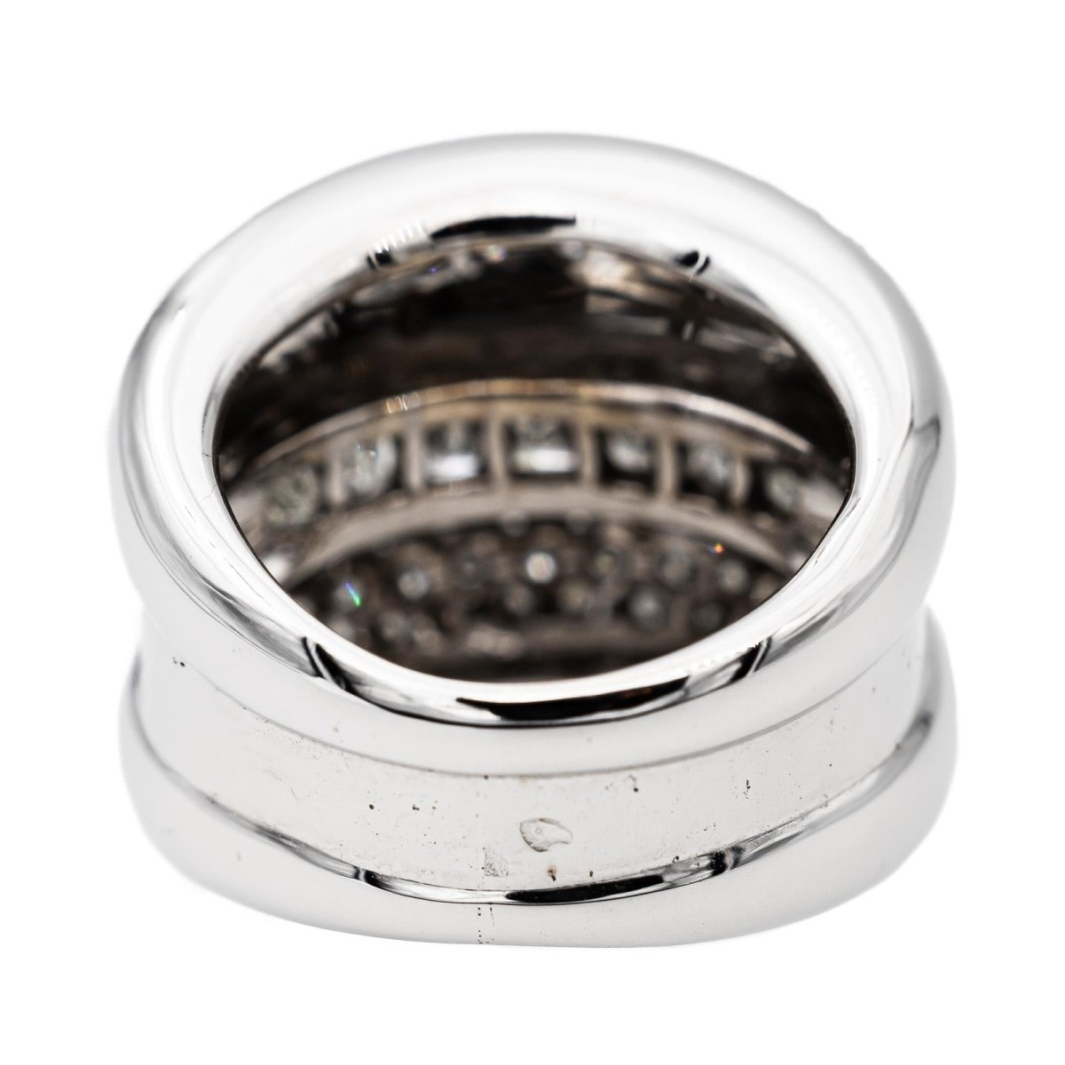 Bague Bandeau en or blanc et diamants - Castafiore