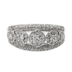 Bague Bandeau en or blanc et diamants - Castafiore