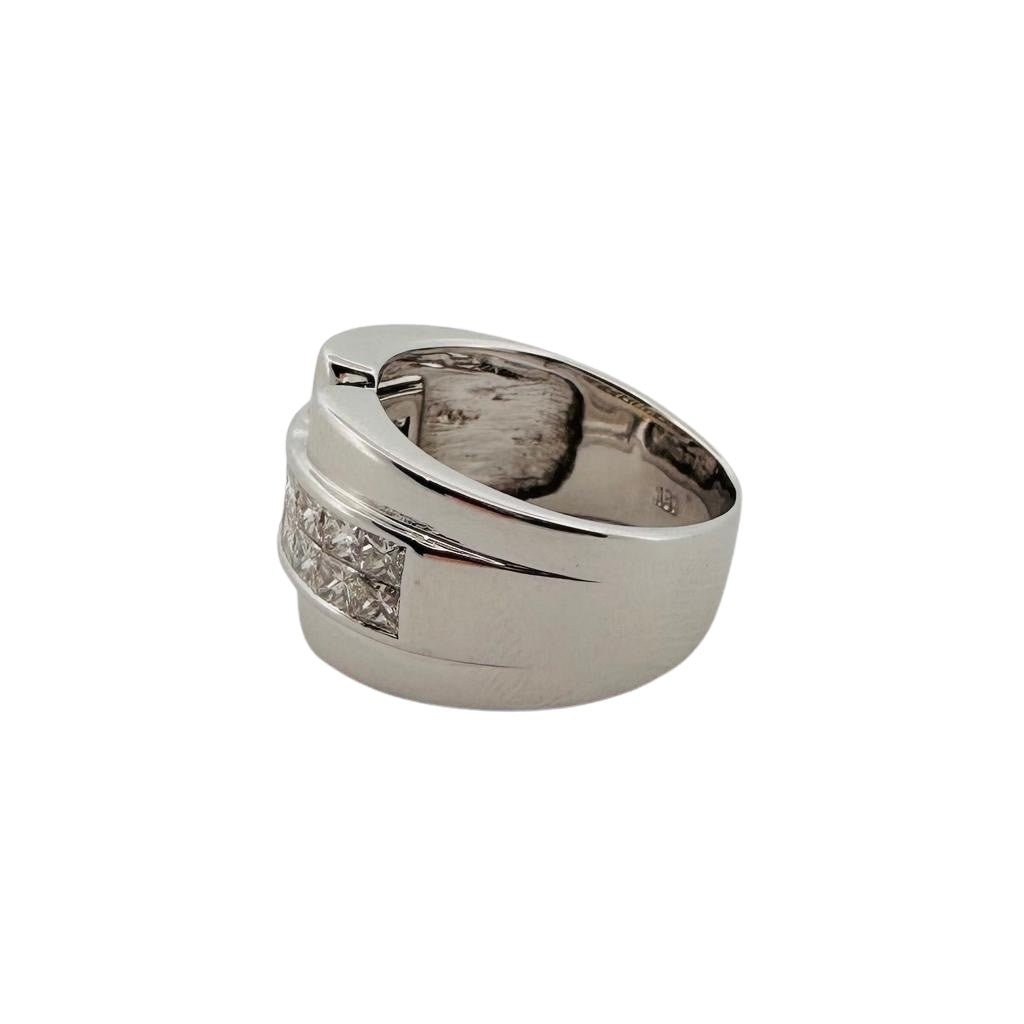 Bague Bandeau en or blanc et diamants - Castafiore