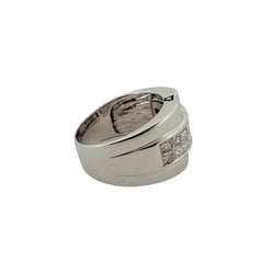 Bague Bandeau en or blanc et diamants - Castafiore