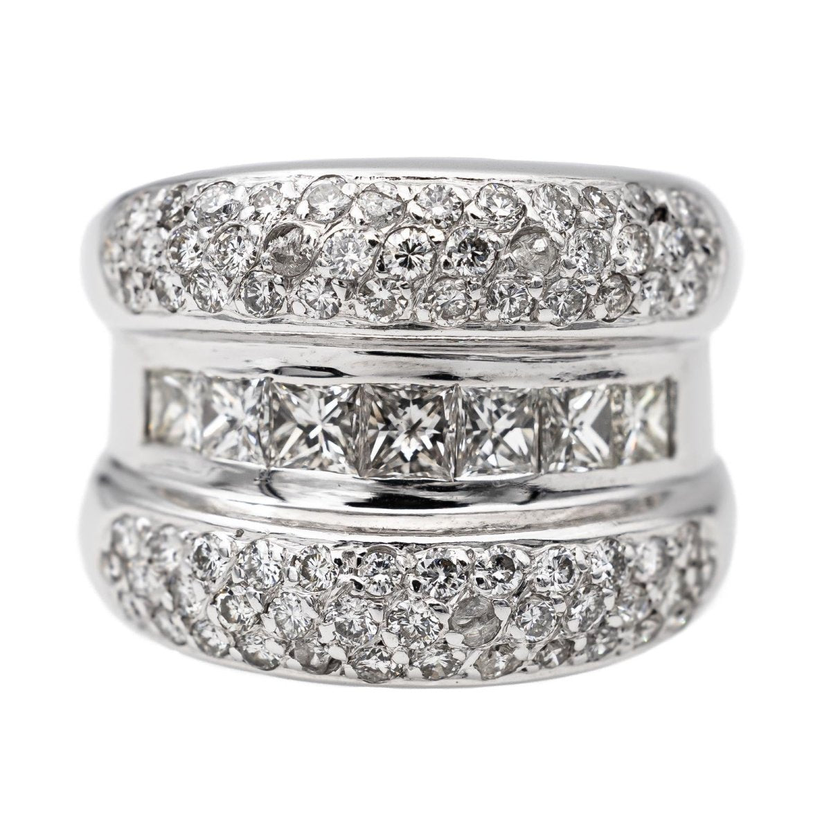 Bague Bandeau en or blanc et diamants - Castafiore