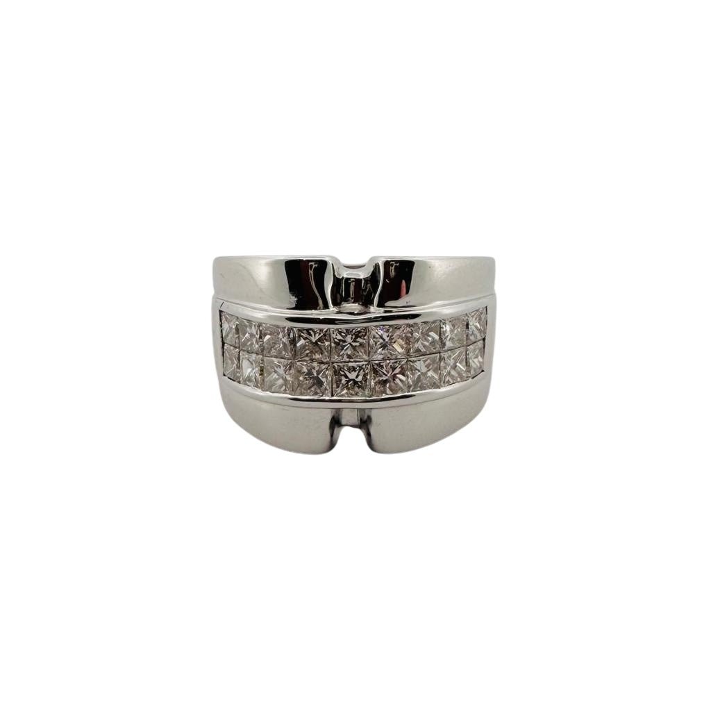 Bague Bandeau en or blanc et diamants - Castafiore