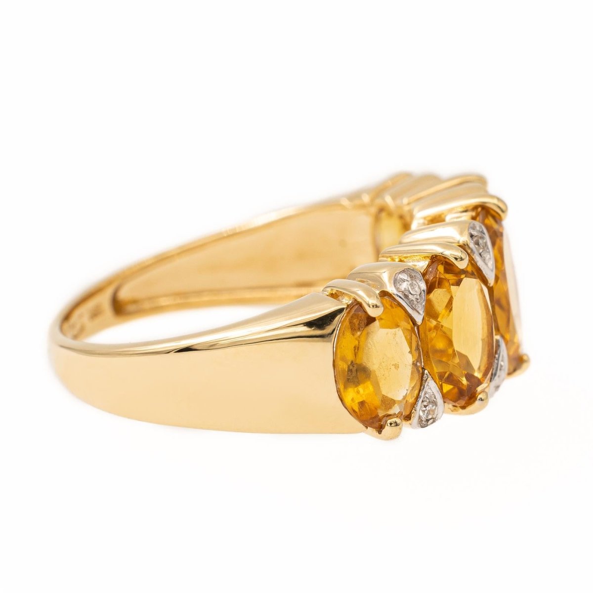 Bague Bandeau en or jaune et citrine - Castafiore