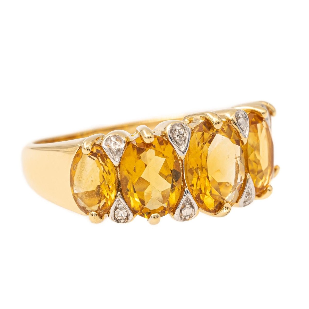 Bague Bandeau en or jaune et citrine - Castafiore