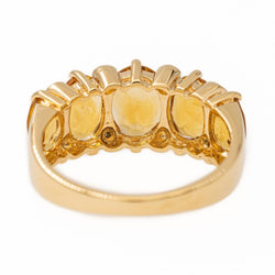 Bague Bandeau en or jaune et citrine - Castafiore