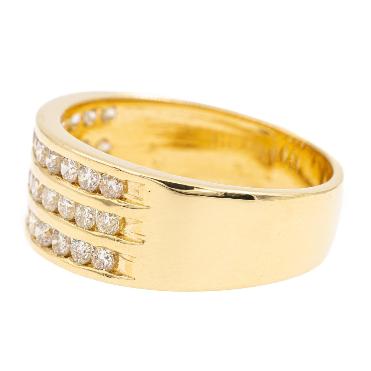 Bague Bandeau en or jaune et diamant - Castafiore