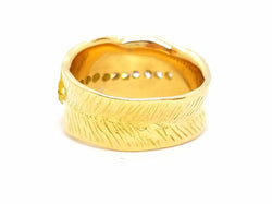 Bague Bandeau en or jaune et diamant - Castafiore