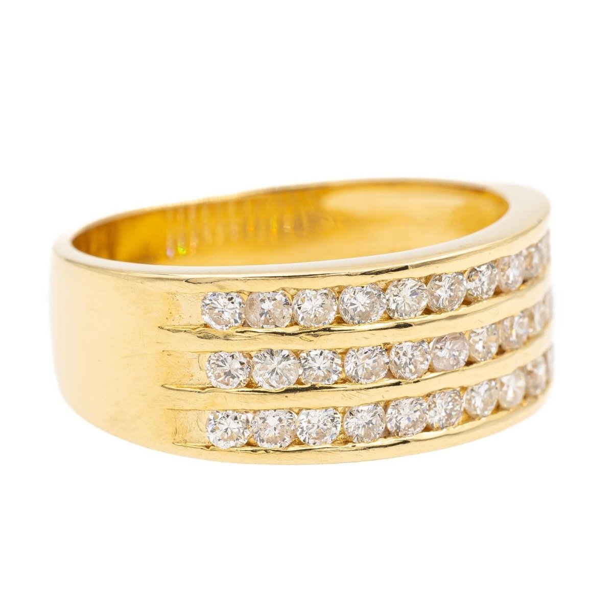 Bague Bandeau en or jaune et diamant - Castafiore