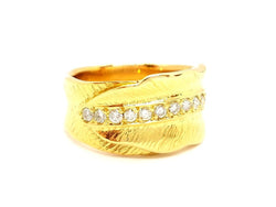 Bague Bandeau en or jaune et diamant - Castafiore