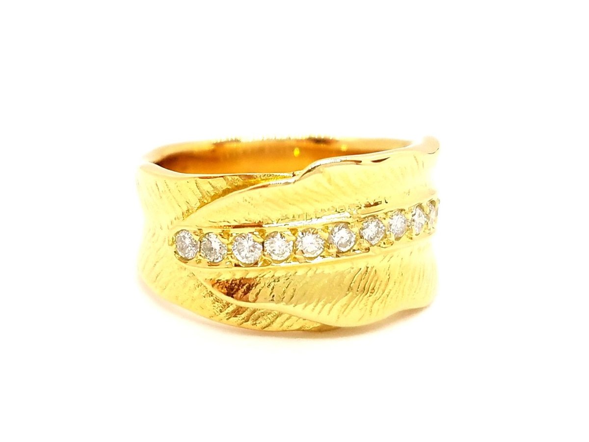Bague Bandeau en or jaune et diamant - Castafiore