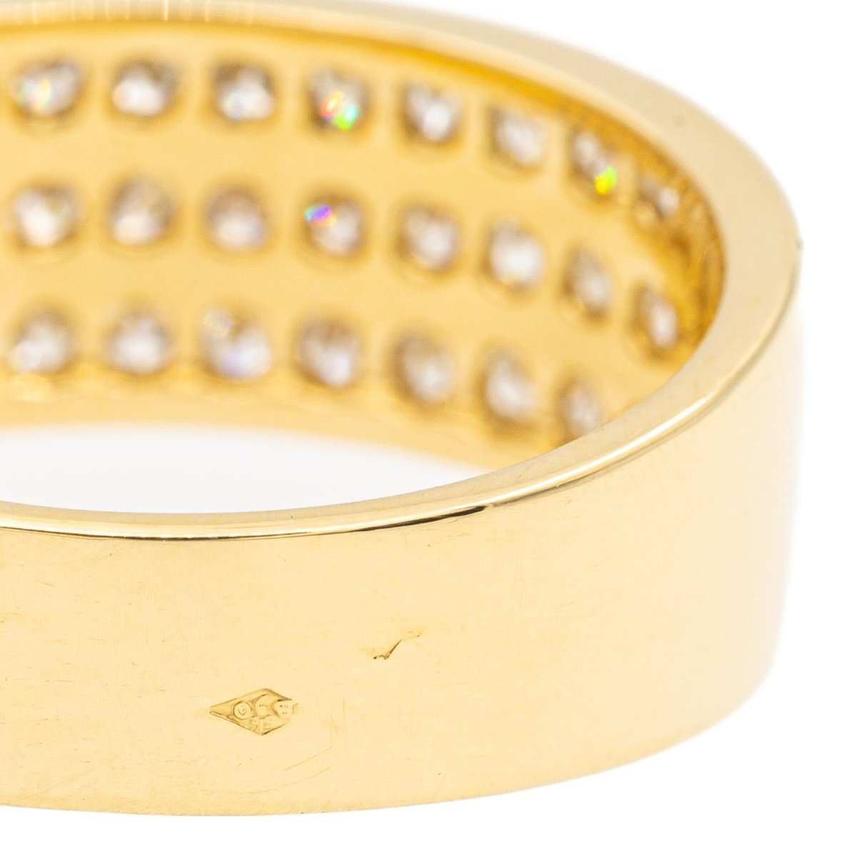 Bague Bandeau en or jaune et diamant - Castafiore