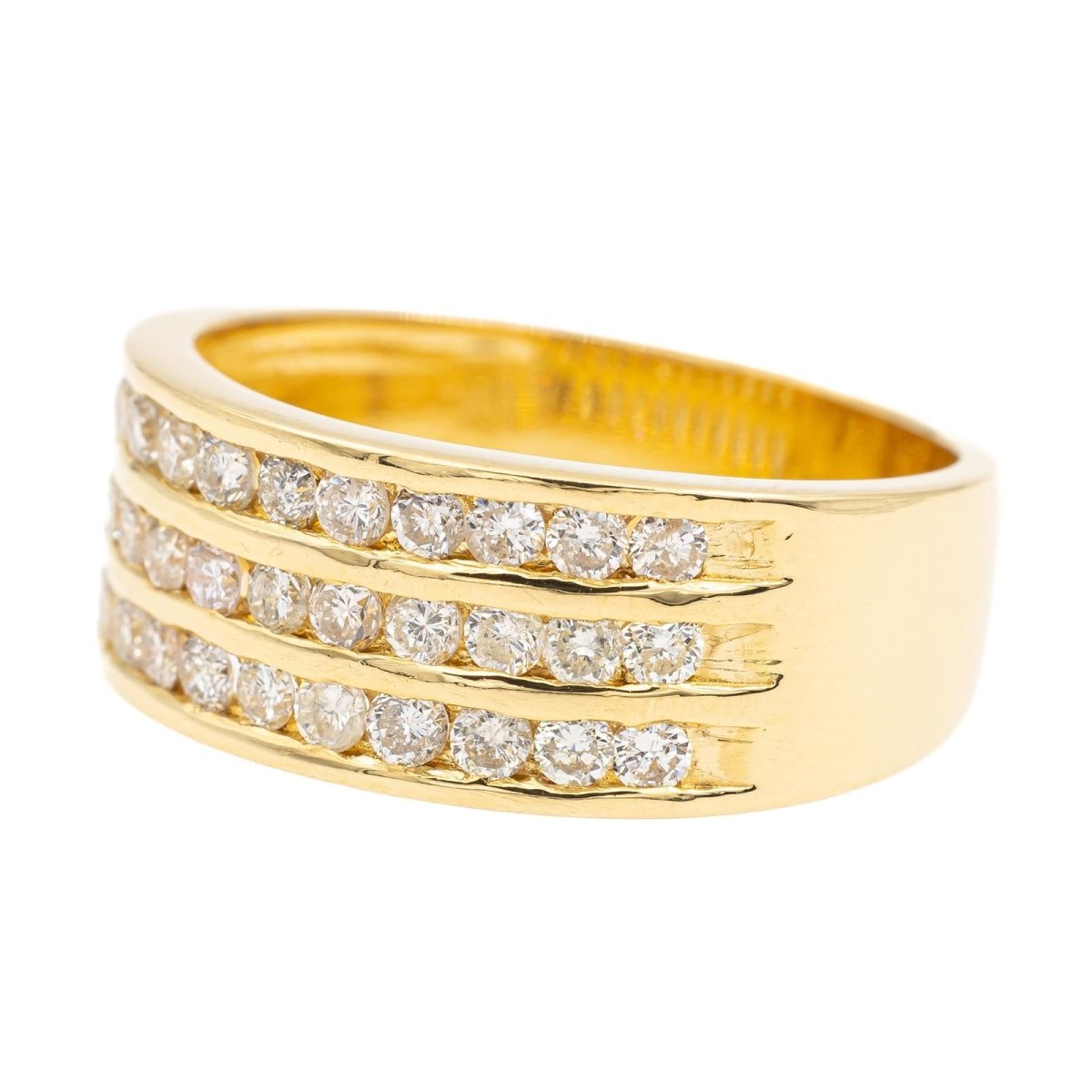 Bague Bandeau en or jaune et diamant - Castafiore