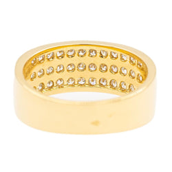 Bague Bandeau en or jaune et diamant - Castafiore