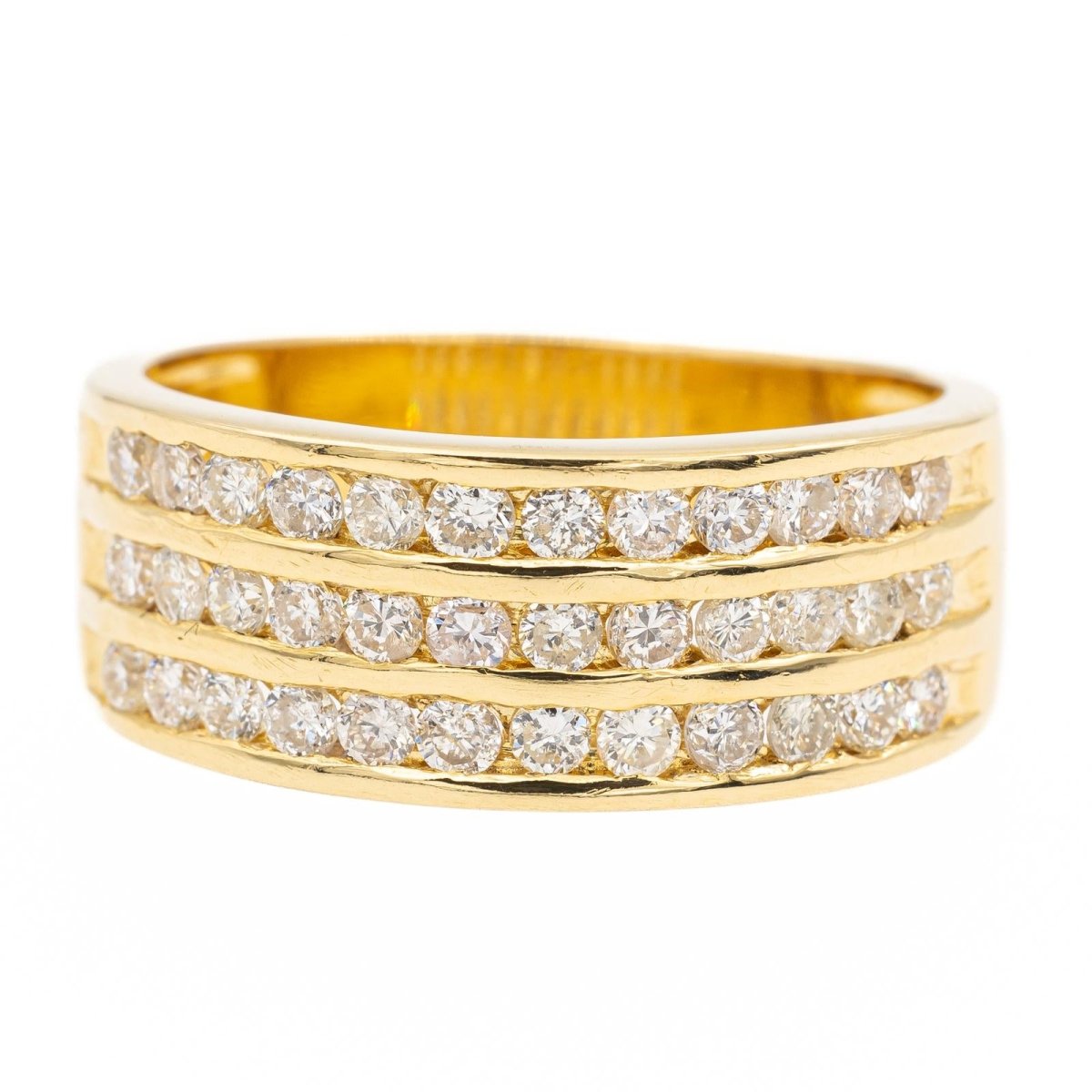 Bague Bandeau en or jaune et diamant - Castafiore