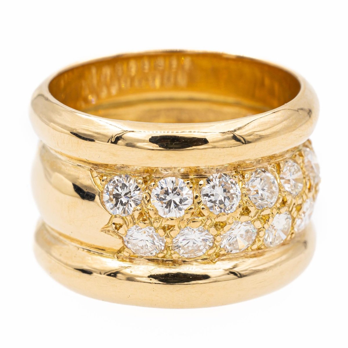 Bague Bandeau en or jaune et diamants - Castafiore