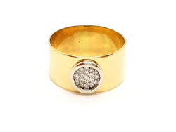 Bague Bandeau en or jaune et diamants - Castafiore
