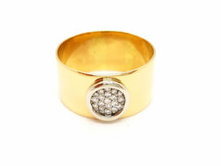 Bague Bandeau en or jaune et diamants - Castafiore