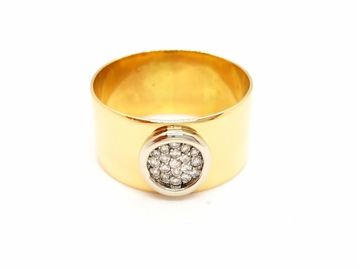 Bague Bandeau en or jaune et diamants - Castafiore