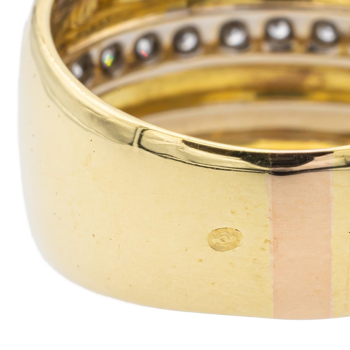 Bague Bandeau en or jaune et diamants - Castafiore