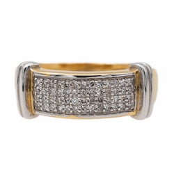 Bague Bandeau en or jaune et diamants - Castafiore