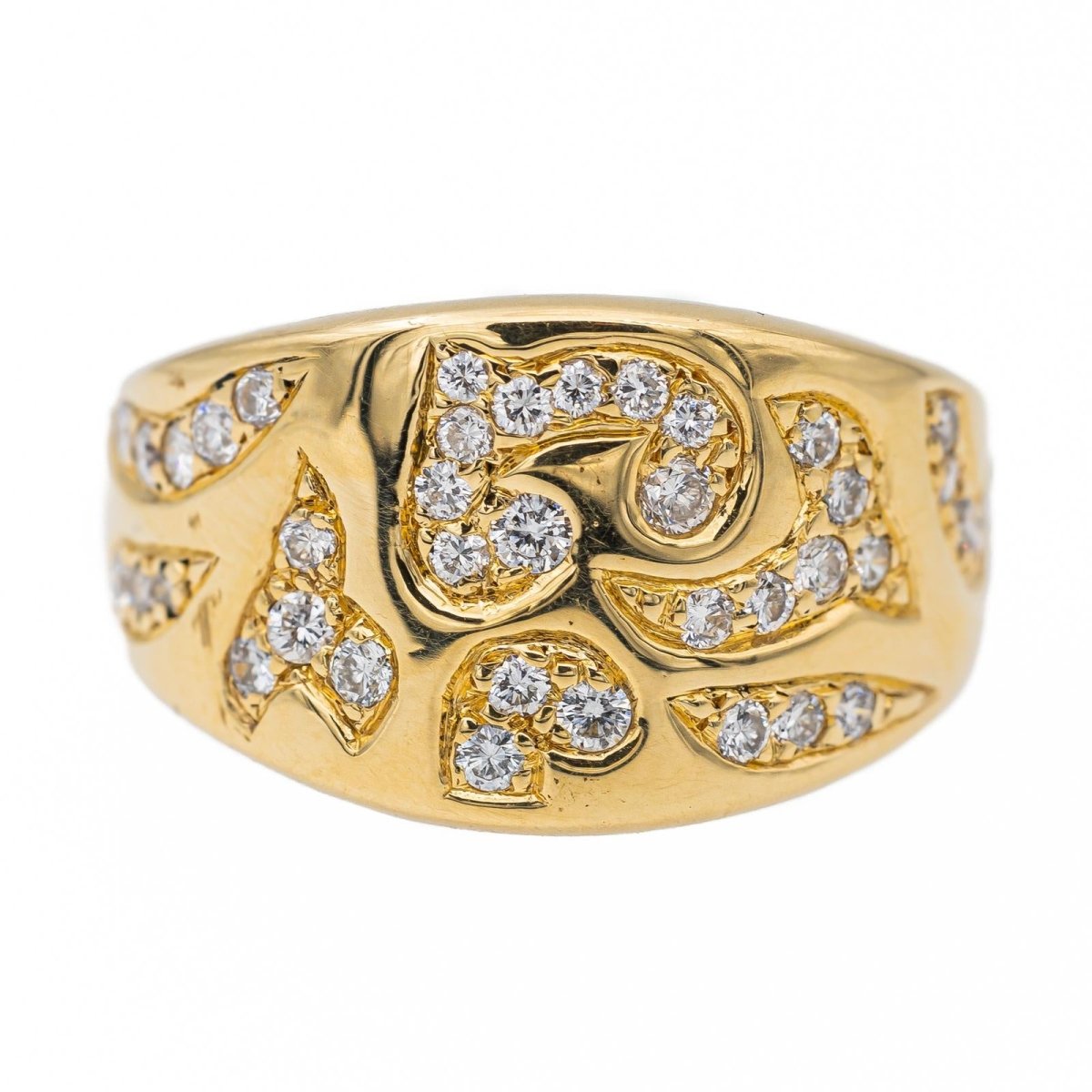 Bague Bandeau en or jaune et diamants - Castafiore