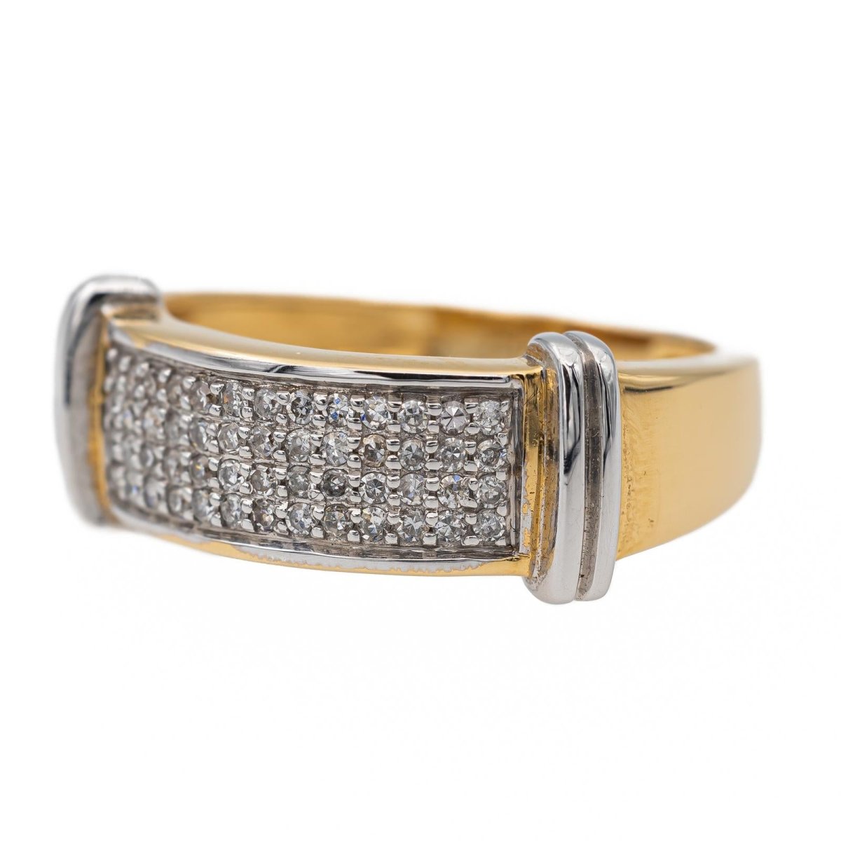 Bague Bandeau en or jaune et diamants - Castafiore