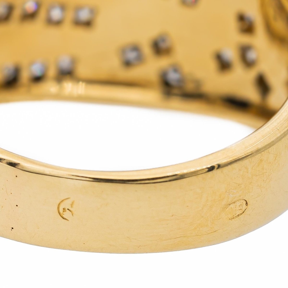 Bague Bandeau en or jaune et diamants - Castafiore