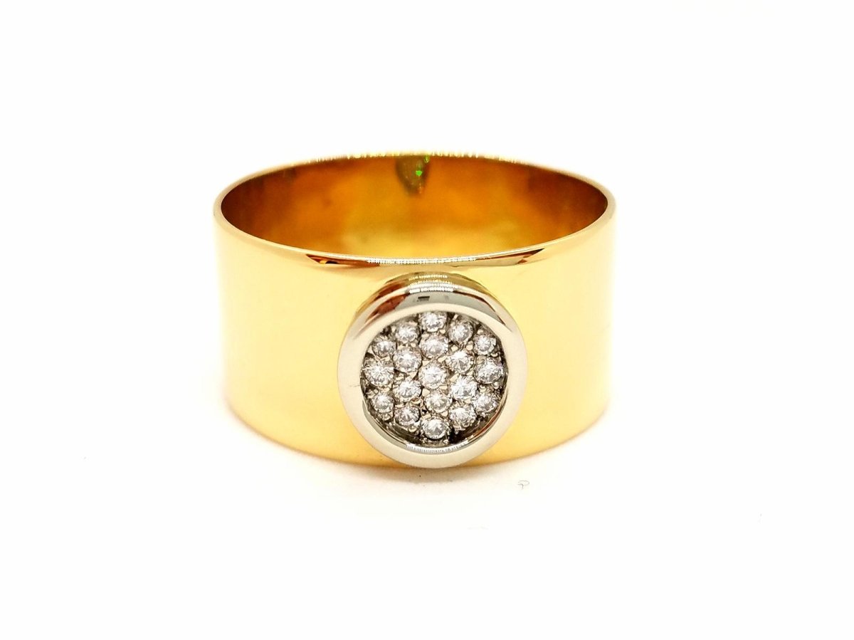 Bague Bandeau en or jaune et diamants - Castafiore