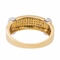Bague Bandeau en or jaune et diamants - Castafiore