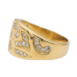 Bague Bandeau en or jaune et diamants - Castafiore