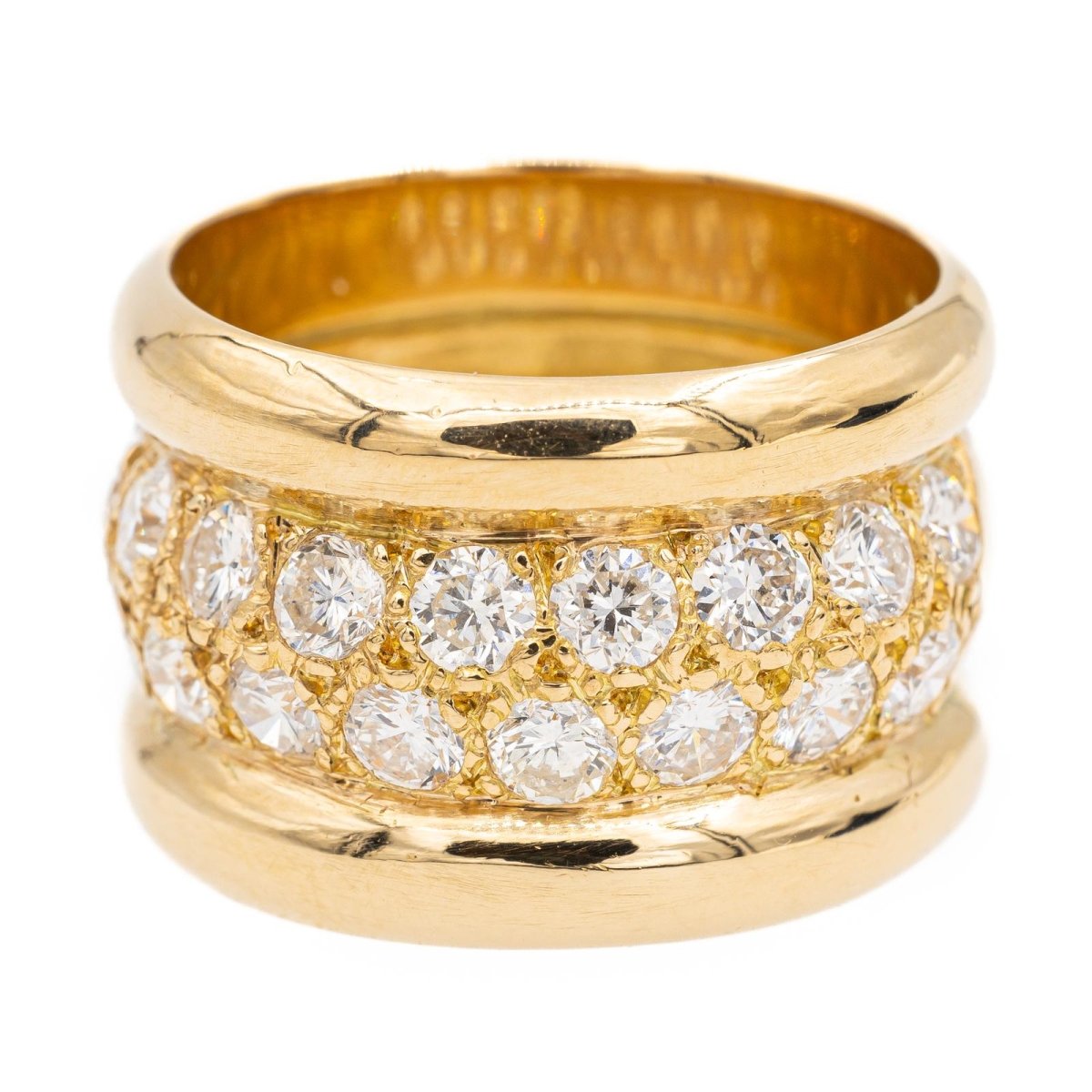 Bague Bandeau en or jaune et diamants - Castafiore