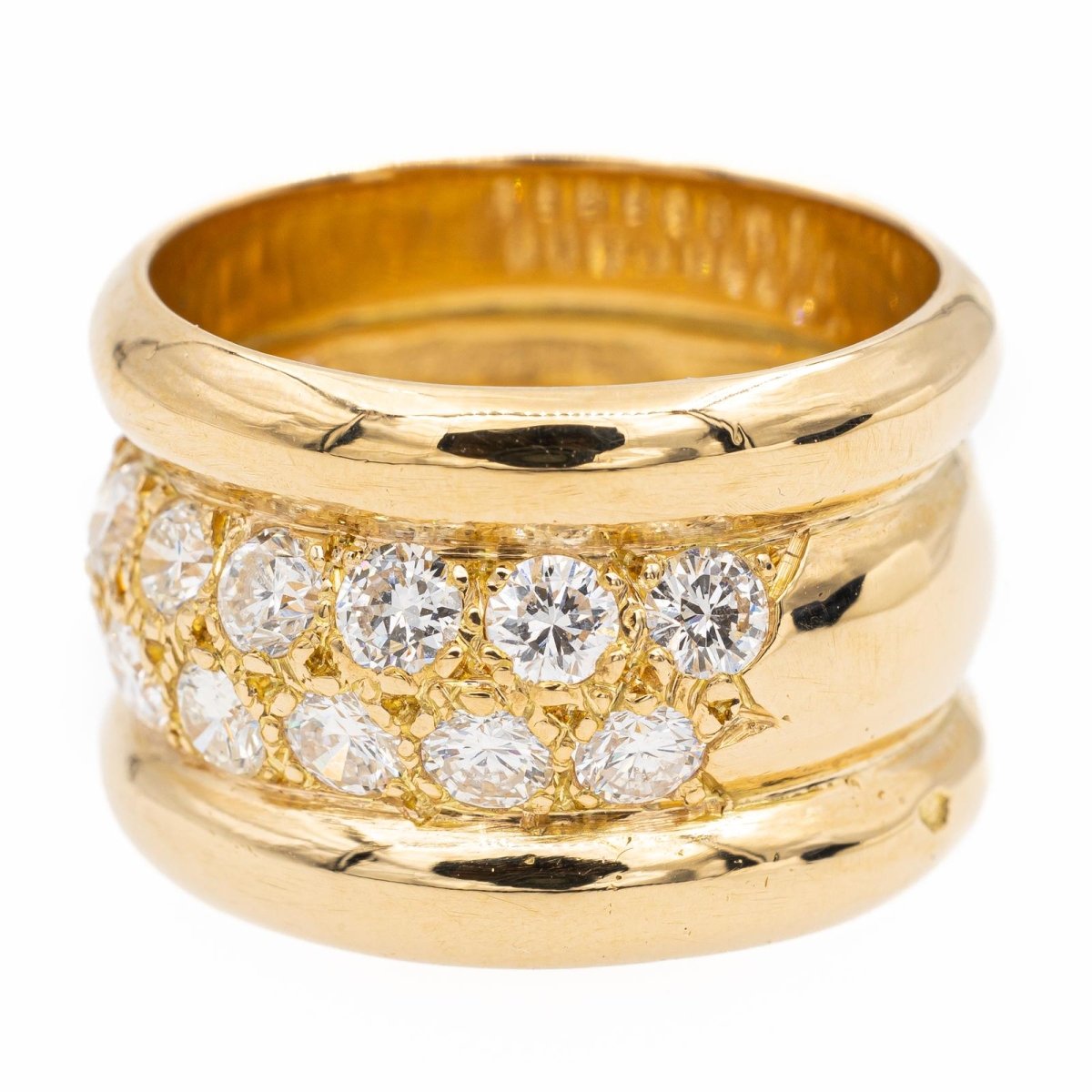 Bague Bandeau en or jaune et diamants - Castafiore