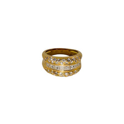 Bague Bandeau en or jaune et diamants - Castafiore