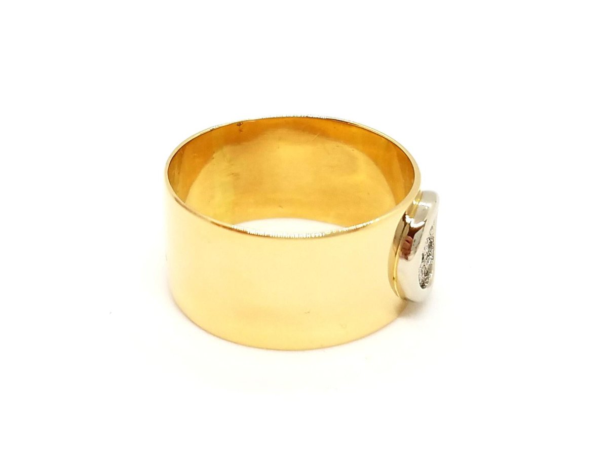 Bague Bandeau en or jaune et diamants - Castafiore