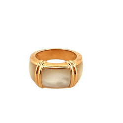 Bague Bandeau en or jaune et nacre - Castafiore