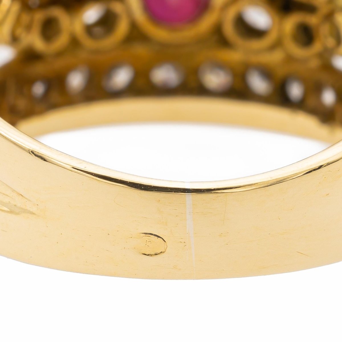 Bague Bandeau en or jaune et rubis - Castafiore