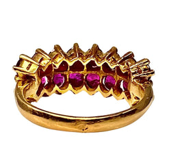 Bague Bandeau en or jaune et rubis - Castafiore