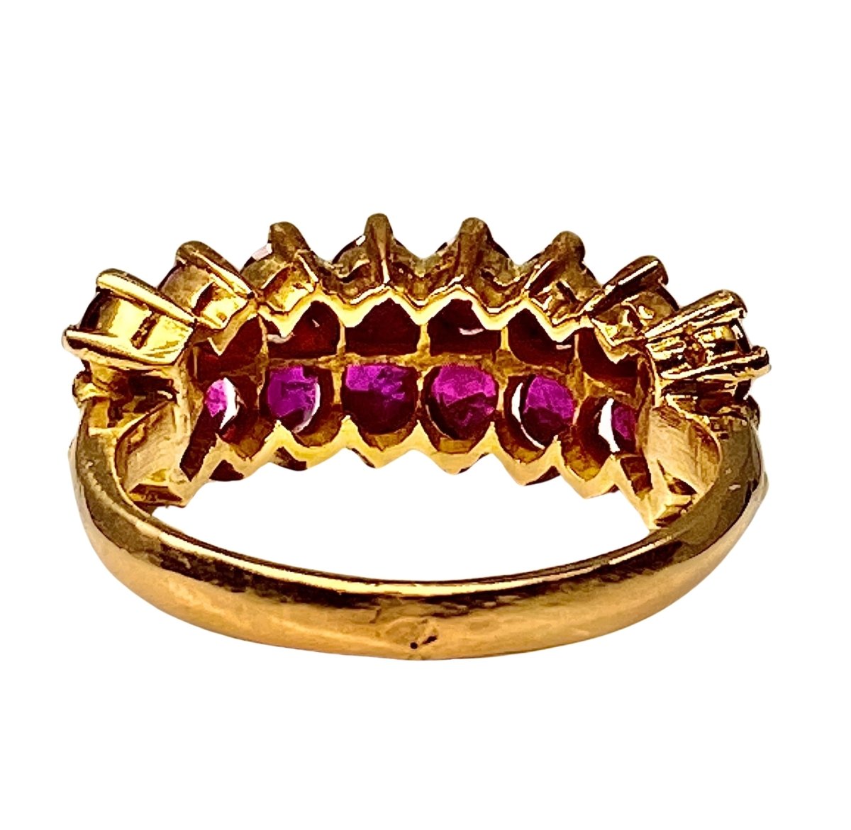 Bague Bandeau en or jaune et rubis - Castafiore