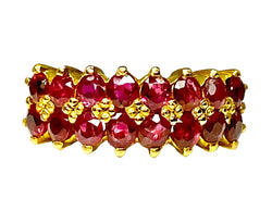 Bague Bandeau en or jaune et rubis - Castafiore