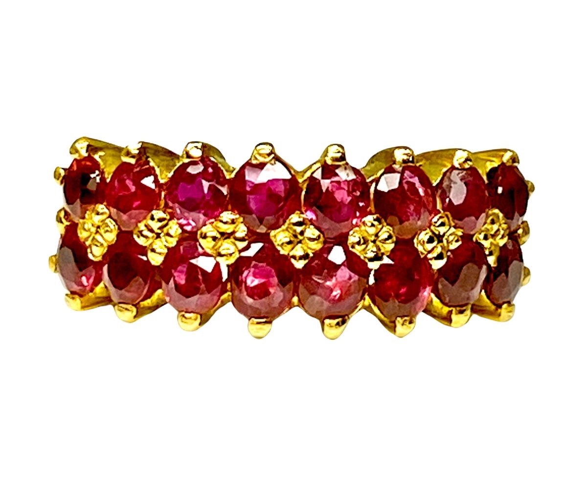 Bague Bandeau en or jaune et rubis - Castafiore